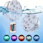 Merülő 10 LED-es RGB medence világítás távirányítóval