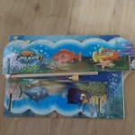 Kézségfejlesztő ,mágneses,  fa horgászjáték 