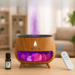   Lánghatású Aromaterápiás Párásító Himalája Sóval – A tökéletes otthoni relax élmény