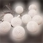Dekoratív gömb égősor, 10 LED-es féynfűzér