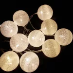 Dekoratív gömb égősor, 10 LED-es féynfűzér