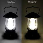 Bányászlámpa  stílusú LED kemping lámpa újratölthető akkumulátorral + powerbank