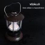 Bányászlámpa  stílusú LED kemping lámpa újratölthető akkumulátorral + powerbank