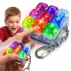 Világító Fidget Keychain Cube klikkelő stresszoldó billentyűzet kulcstartó 9 gombos