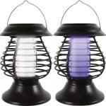 2 az 1-ben napelemes esti fény és rovarcsapda lámpás 