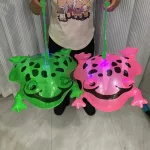 Felfújható, világító szemű béka 