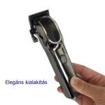 Akkumulátoros, professzionális haj és szakállvágó, kerámia pengével, digitális kijelzővel