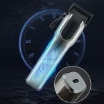 Akkumulátoros, professzionális haj és szakállvágó, kerámia pengével, digitális kijelzővel