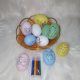 Húsvéti tojásfestő készlet filctollal, kosárban, 10db 
