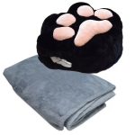 Mancs, tappancs alakú 2 az 1-ben párna, kézmelegítő, takaró 