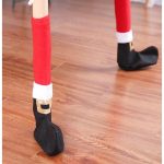 Karácsonyi, Mikulás székláb, asztalláb huzat, 4db-os 