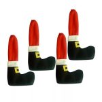 Karácsonyi, Mikulás székláb, asztalláb huzat, 4db-os 