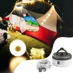 Sátor világítás, többfunkciós akkumulátoros kempinglámpa füzér, sátor világítás