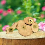 Vidám öregember fa arc kerti dekoráció