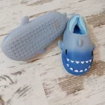 Téli, meleg cápapapucs, ombre cápa , szőrmés mamusz 30-35 méretig