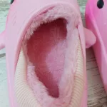 Téli, meleg cápapapucs, ombre cápa , szőrmés mamusz 30-35 méretig