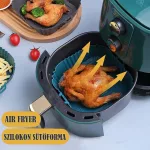 Szögletes szilikon sütőedény Air Fryer , sütőforma meleglevegős fritőzhöz, sütéshez