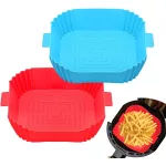 Szögletes szilikon sütőedény Air Fryer , sütőforma meleglevegős fritőzhöz, sütéshez
