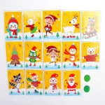 Mágneses karácsonyi puzzle könyv 68db-os