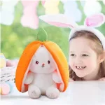 Plüss sárgarépa nyuszi, nyúl répában 26cm