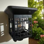  Vintage stílusú napelemes kerti lámpa, leszúrható és falra szerelhető, 2 db