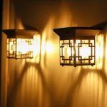  Vintage stílusú napelemes kerti lámpa, leszúrható és falra szerelhető, 2 db