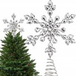 Elegáns karácsonyfa csúcsdísz kristály kövekkel 