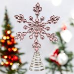 Elegáns karácsonyfa csúcsdísz kristály kövekkel 