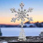 Elegáns karácsonyfa csúcsdísz kristály kövekkel 