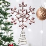 Elegáns karácsonyfa csúcsdísz kristály kövekkel 