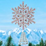 Elegáns karácsonyfa csúcsdísz kristály kövekkel 