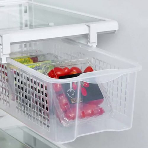 Hűtőszekrény rendszerező, kihúzható, levehető  tároló fiók 