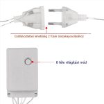 LED-es fényháló, kül- és beltéri, 2x2 m-es, toldható 