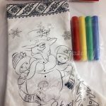 Színezhető, kifesthető Mikulás zokni, csizma  filctollal