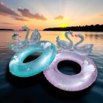 Hattyúpár úszógumi, romantikus csillámos 