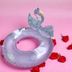 Hattyúpár úszógumi, romantikus csillámos 