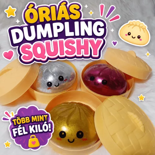 Óriás glitteres squishy Dumpling csillámos