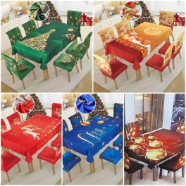 Karácsonyi asztalterítő + 6db székhuzat