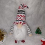 Világító karácsonyi skandináv manó 23cm