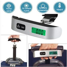   Hordozható digitális bőrönd mérleg, poggyász mérő és hőmérő egyben 