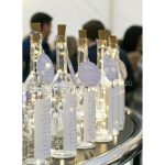 LED borosüveg dugó, fényfűzér, elemes, 20 led, 2 méter 3db