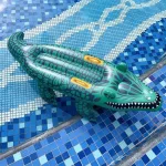 Felfújható, vagány krokodil matrac 150cm 