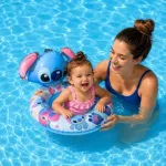 Stitch mintás úszógumi 3D fejes beülős