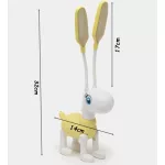 Kutya  formájú, vezeték nélküli, gyerek, asztali lámpa, USB töltős, tolltartós