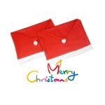 Székdekor, karácsonyi Mikulás sapka székhuzat