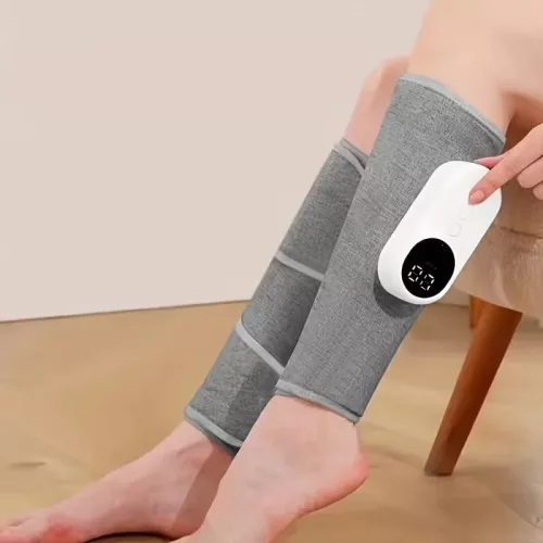 Légpárnás fűthető vádli- és lábkompressziós masszírozó, akkumulátoros, USB-C