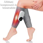 Légpárnás fűthető vádli- és lábkompressziós masszírozó, akkumulátoros, USB-C