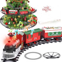  Karácsonyfa kisvasút zenélő világító kisvonat karácsonyfa köré