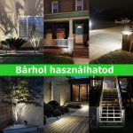 2in1 napelemes, leszúrható vagy falra szerelhető színváltós kerti lámpa