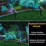 2in1 napelemes, leszúrható vagy falra szerelhető színváltós kerti lámpa